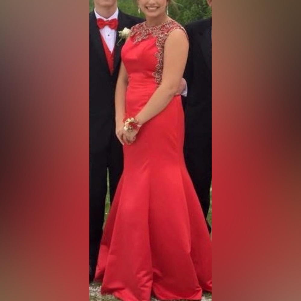 Jovani Elegant Red Prom Dress